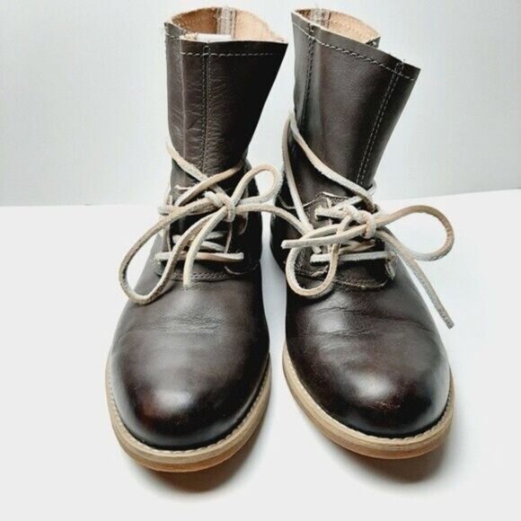 TIMBERLAND / Earthkeepers Savin Hill Brown Leather Lace Up Ankle Boots Sz 8 - Picture 5 of 14